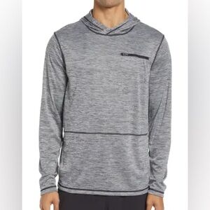 Zella Pyrite Lite Pullover Hoodie Black Oxide Melange XXL